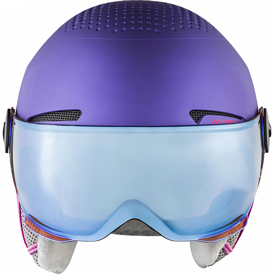 Горнолыжный шлем детский Alpina Zupo Visor Violet Matt - Фото 3 большая