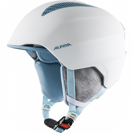 Горнолыжный шлем детский Alpina Grand White/Sky Blue - Фото 2 большая