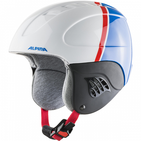 Горнолыжный шлем Alpina Carat White/Red/Blue - Фото 1 большая