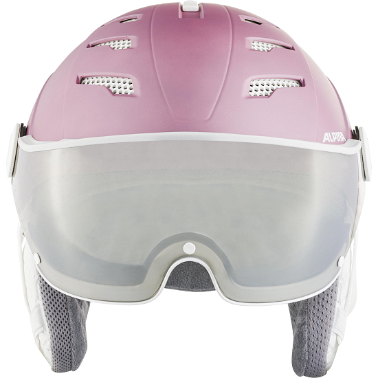 Горнолыжный шлем Alpina Jump 2.0 S2 Berry/ White Matt - Фото 2 большая