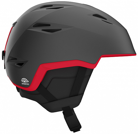 Горнолыжный шлем Giro Grid Spherical Matte Graphite/Red - Фото 1 большая