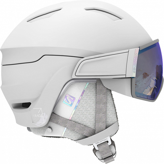 Горнолыжный шлем женский Salomon Mirage Ca Photo White/Aw Blue - Фото 1 большая