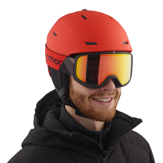 Горнолыжный шлем Salomon Pioneer LT Red Flashy - Фото 2 большая