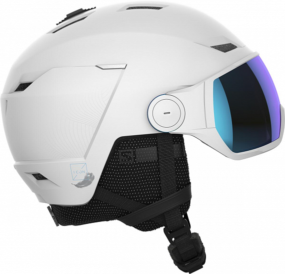 Горнолыжный шлем женский Salomon Icon LT Visor White/White