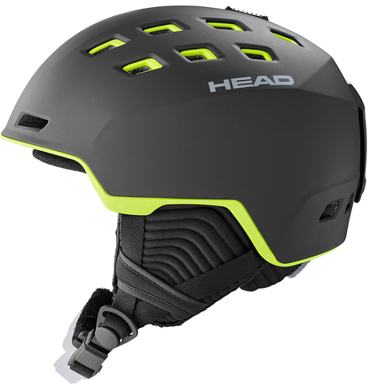 Горнолыжный шлем Head Rev Black/Lime - Фото 4 большая