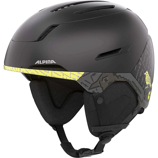 Горнолыжный шлем Alpina Versatile Pro Mips Litoff Black/Yellow - Фото 1 большая
