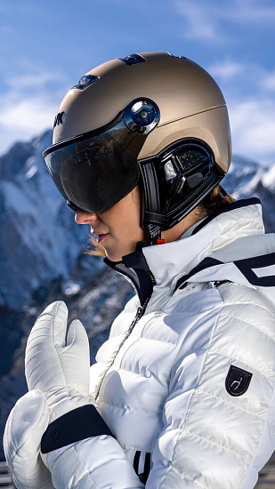 Горнолыжный шлем Kask Treasure Visor Gold - Фото 4 большая