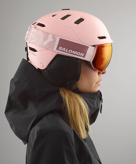 Горнолыжный шлем женский Salomon Husk Pro Mips Heavenly Pink - Фото 2 большая