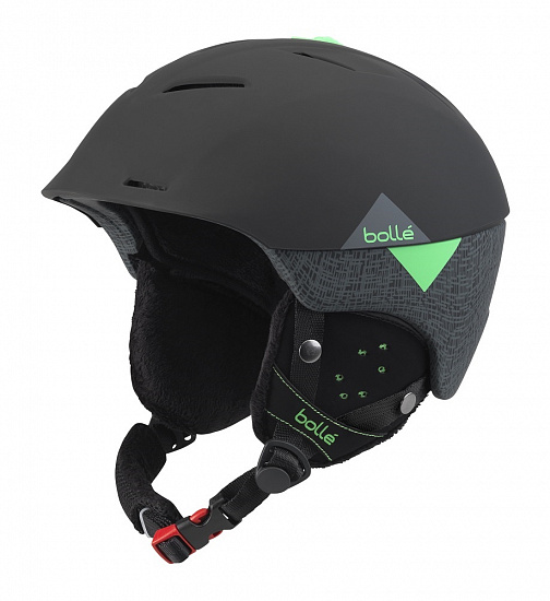 Горнолыжный шлем Bolle Synergy Soft Black & Green - Фото 1 большая