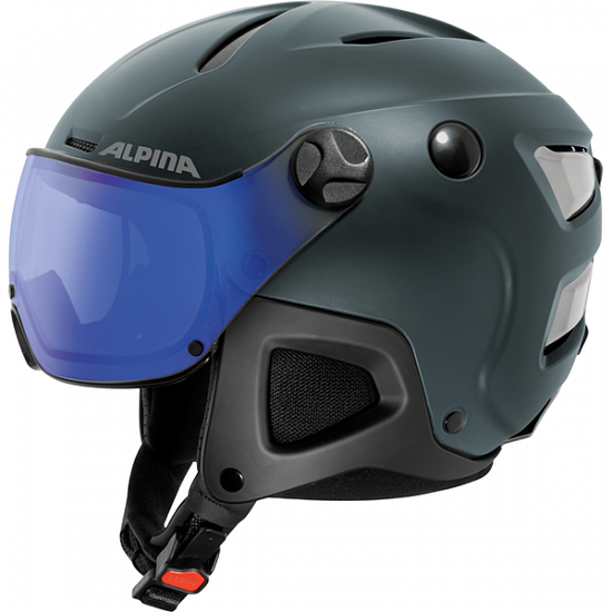 Горнолыжный шлем Alpina Attelas Visor VHM Nightblue Matt