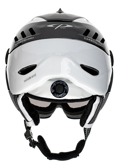 Горнолыжный шлем CP Camurai Carbon Carbon Shiny/White Shiny Decal White - Фото 2 большая