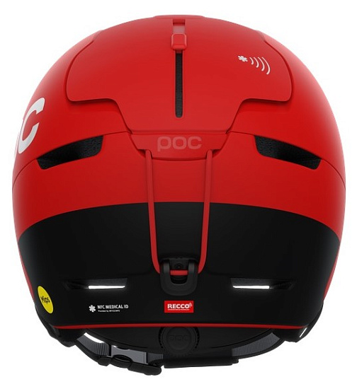 Горнолыжный шлем POC Obex BC MIPS Prismane Red Matt - Фото 4 большая