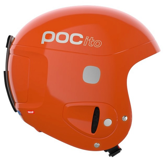Горнолыжный шлем детский POC POCito Skull Fluorescent Orange - Фото 3 большая