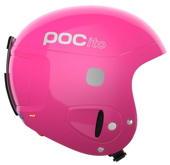 Горнолыжный шлем детский POC POCito Skull Fluorescent Pink - Фото 3 большая