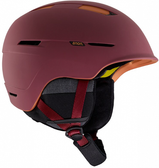 Горнолыжный шлем мужской Anon Invert Mips Maroon - Фото 1 большая