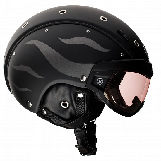 Горнолыжный шлем Bogner Visor Flames Black - Фото 1 большая