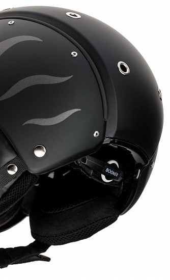 Горнолыжный шлем Bogner Visor Flames Black - Фото 3 большая
