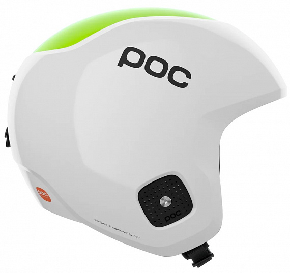 Горнолыжный шлем детский РОС Skull Dura Jr Hydrogen White/Fluorescent Yellow/Green - Фото 3 большая