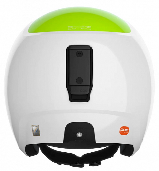 Горнолыжный шлем детский РОС Skull Dura Jr Hydrogen White/Fluorescent Yellow/Green - Фото 4 большая