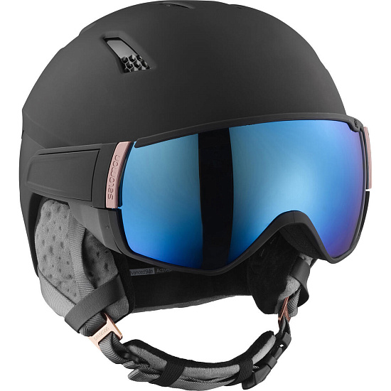 Горнолыжный шлем женский Salomon Mirage Black/Rose Gold - Фото 4 большая