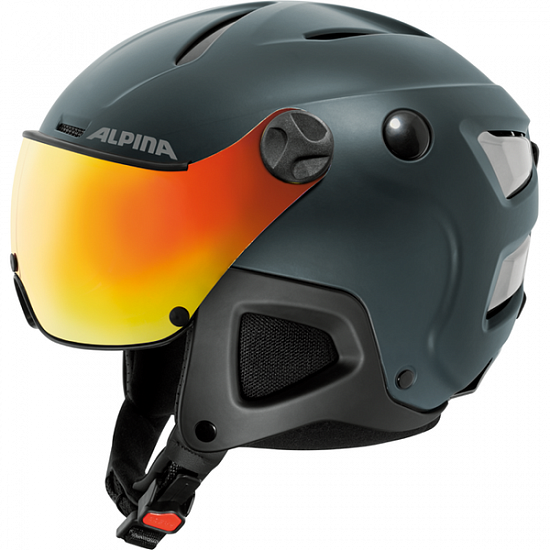 Горнолыжный шлем Alpina Attelas Visor QVM Nightblue Matt - Фото 1 большая