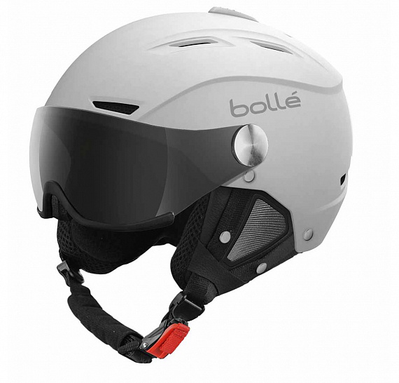 Горнолыжный шлем Bolle Backline Visor Soft White - Фото 1 большая