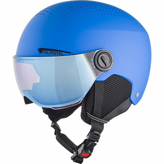 Горнолыжный шлем Alpina Zupo Visor Q-Lite Blue Matt - Фото 2 большая