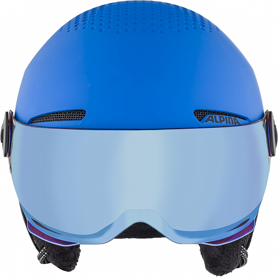 Горнолыжный шлем Alpina Zupo Visor Q-Lite Blue Matt - Фото 3 большая