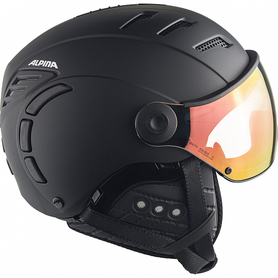 Горнолыжный шлем Alpina Jump 2.0 Q-Lite Black Matt - Фото 1 большая
