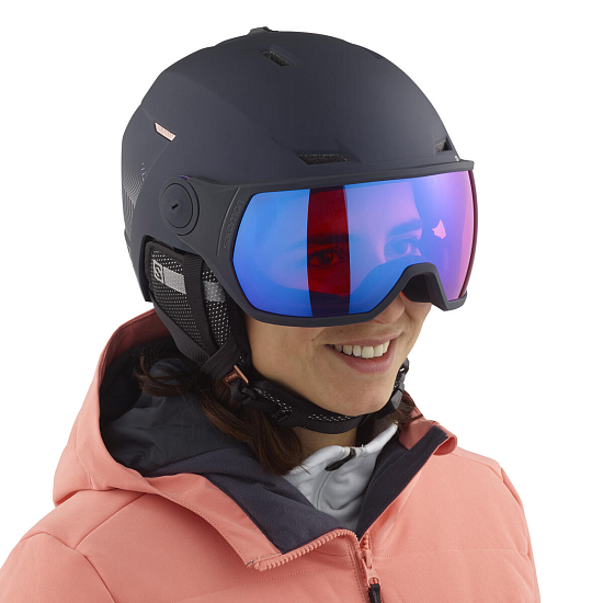 Горнолыжный шлем женский Salomon Icon LT Visor Wisteria/Univ. - Фото 5 большая