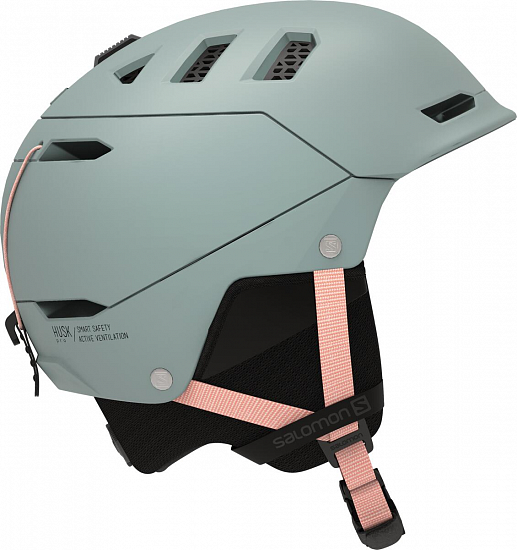 Горнолыжный шлем Salomon Husk Pro Wrough Iron/Pink - Фото 1 большая
