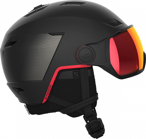 Горнолыжный шлем Salomon Pioneer Lt Visor Sigma Goji Re - Фото 1 большая