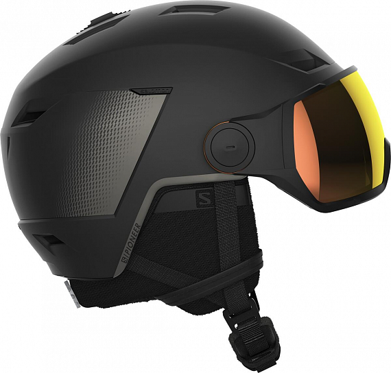 Горнолыжный шлем Salomon Pioneer Lt Visor Photo Black/A - Фото 1 большая