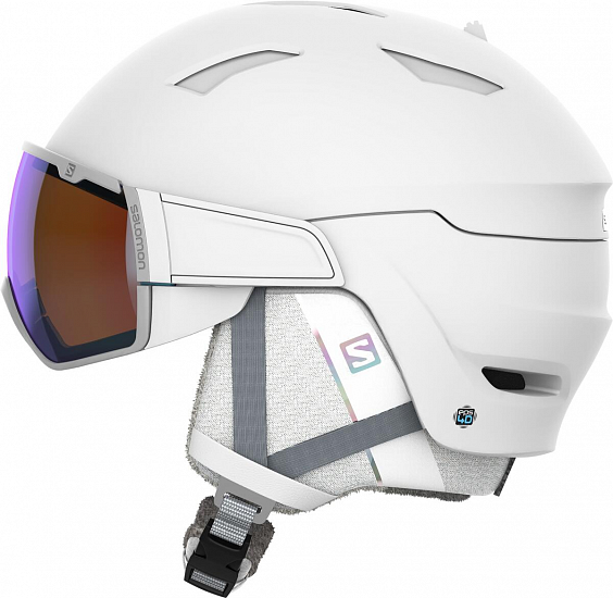 Горнолыжный шлем женский Salomon Mirage Photo White Silver/Univ - Фото 4 большая