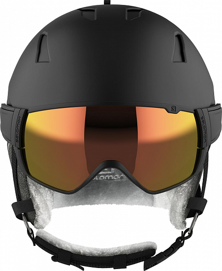 Горнолыжный шлем женский Salomon Mirage Photo Blk/Pink Gold/All - Фото 2 большая