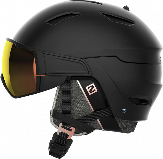 Горнолыжный шлем женский Salomon Mirage Photo Blk/Pink Gold/All - Фото 4 большая