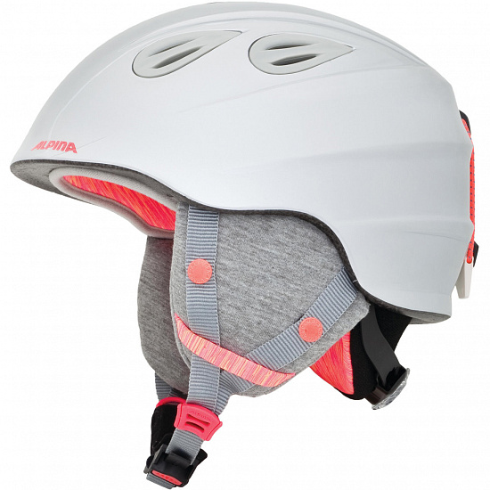 Горнолыжный шлем детский Alpina Grap 2.0 White-Flamingo Matt - Фото 1 большая