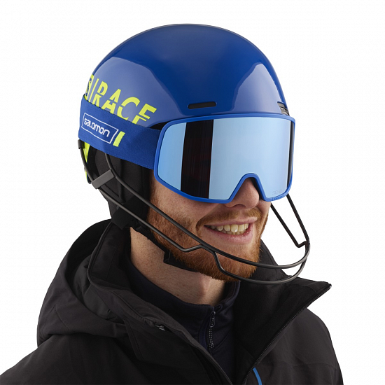 Горнолыжный шлем Salomon S Race SL Blue Neon Yellow - Фото 5 большая