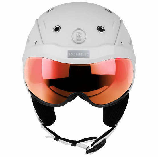 Горнолыжный шлем Bogner B-Visor Flames White - Фото 3 большая
