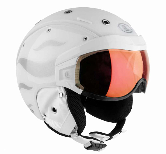 Горнолыжный шлем Bogner B-Visor Flames White - Фото 4 большая