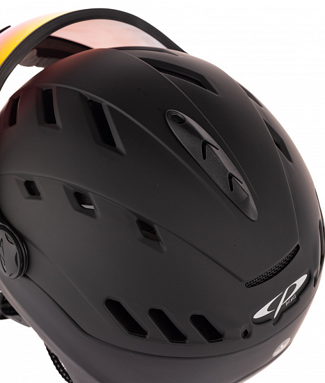 Горнолыжный шлем CP Camurai Black S.T./Dl Vario Pol Red Mirror - Фото 4 большая