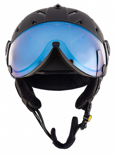 Горнолыжный шлем CP Camurai Carbon Black S.T./Dl Vario Brown Pol Ice Mirror - Фото 2 большая