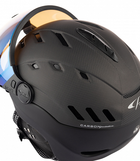 Горнолыжный шлем CP Camurai Carbon Black S.T./Dl Vario Brown Pol Ice Mirror - Фото 4 большая