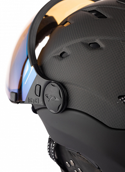 Горнолыжный шлем CP Camurai Carbon Black S.T./Dl Vario Brown Pol Ice Mirror - Фото 5 большая