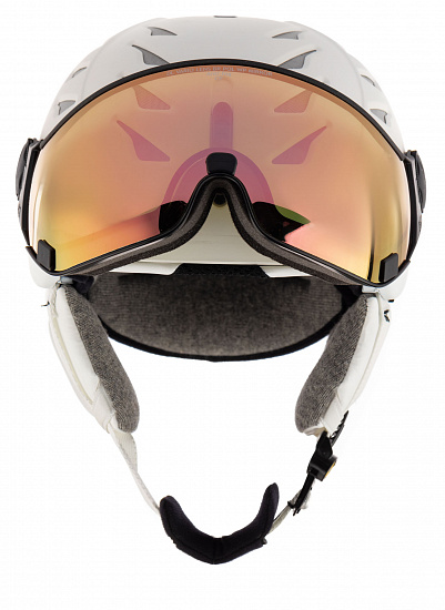 Горнолыжный шлем CP Cuma Cashmere Snow White S.T./Dl Vario Brown Pol Water Pink Mirror - Фото 2 большая