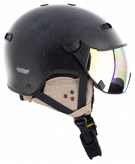 Горнолыжный шлем CP Carachillo Vintage/Black/Dl Vario Gold Mirror - Фото 1 большая