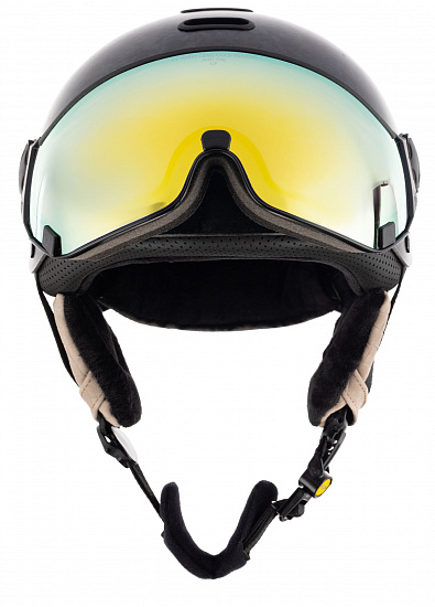 Горнолыжный шлем CP Carachillo Vintage/Black/Dl Vario Gold Mirror - Фото 2 большая