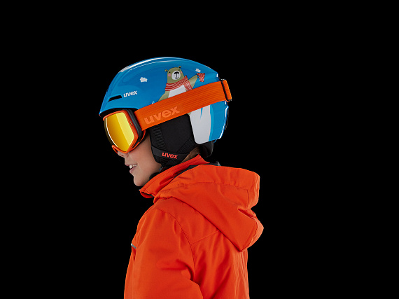Горнолыжный шлем детский Uvex Viti Blue Bear - Фото 6 большая