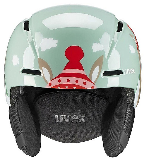 Горнолыжный шлем детский Uvex Viti Jade Lama - Фото 3 большая
