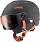 Горнолыжный шлем детский  Uvex Visor Pro Black/Orange Matt - Фото 1 малая